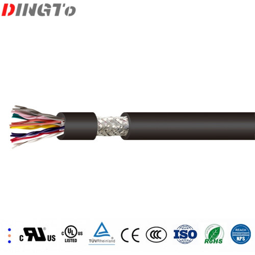 UL2725-SP/UL20276-SP UL/CUL 认证 PVC 护套柔性对绞屏蔽柔数据电缆，30V 超细外径
